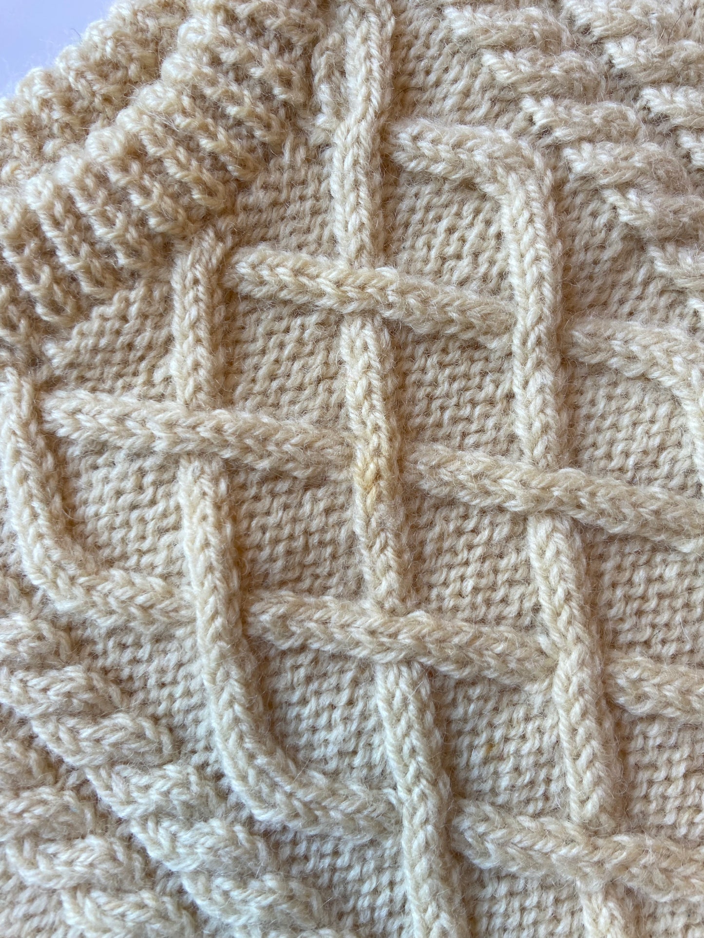 Cream Cable Knit Wool Sweater