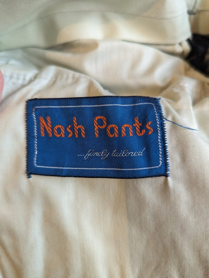 1970s Nash Pants Plaid Wool Wide Leg Pants