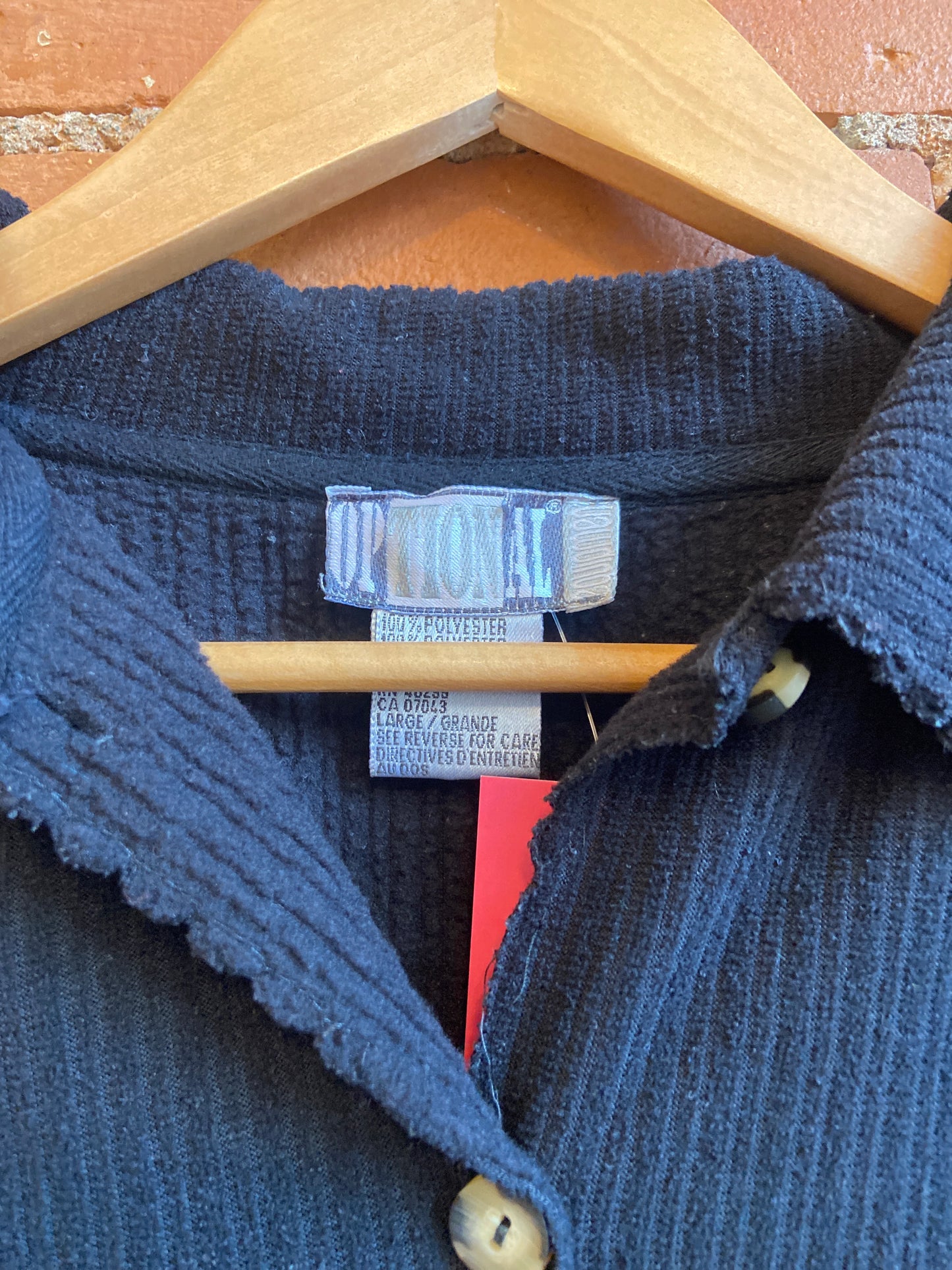 1990s Optional Equipment Black Ribbed Shacket