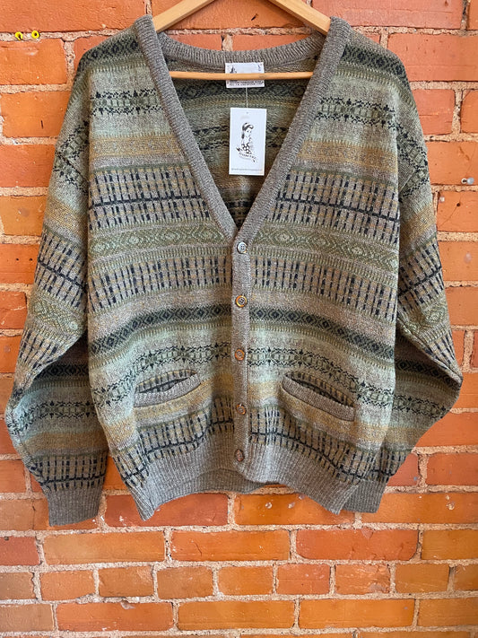 London Fog Wool Blend Cardigan Sweater