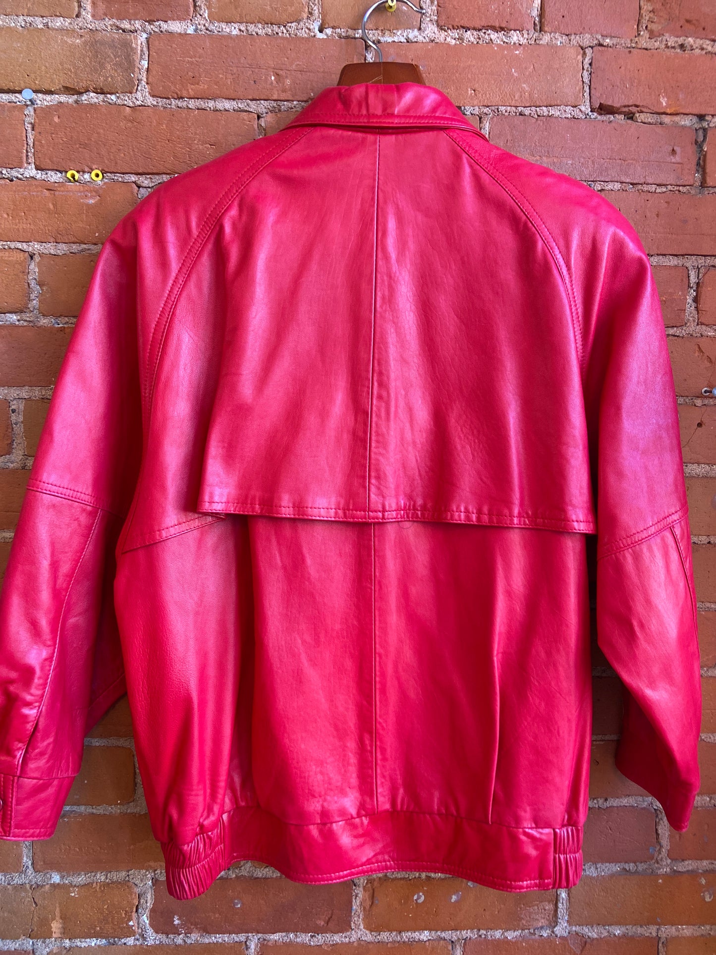 80’s Red Leather Jacket