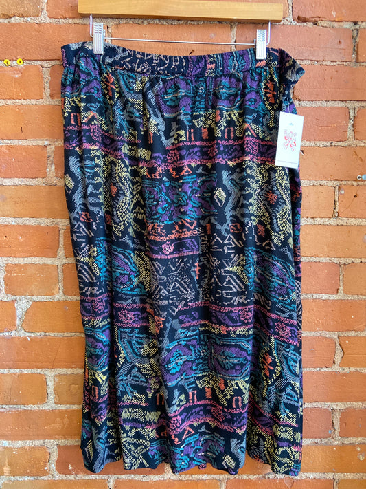 Printed Midi Skirt