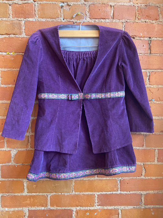Handmade 70’s Purple Cord Set
