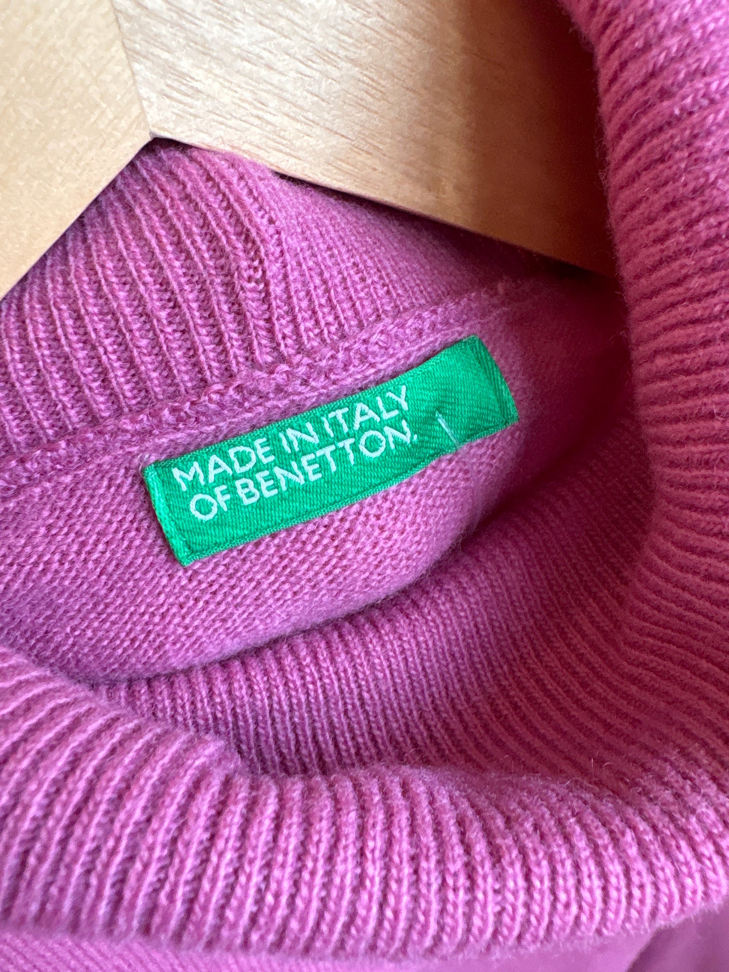 Magenta United Colors of Benetton Wool Turtleneck
