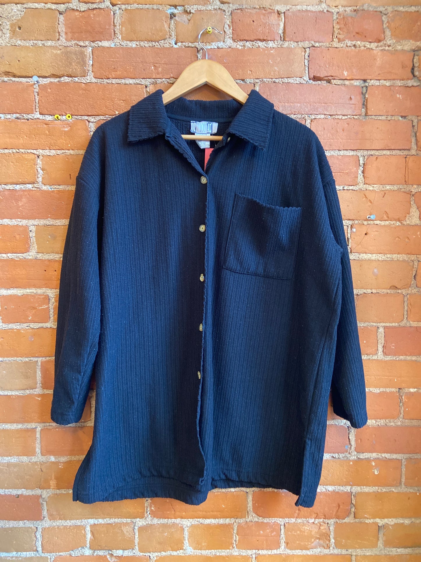 1990s Optional Equipment Black Ribbed Shacket