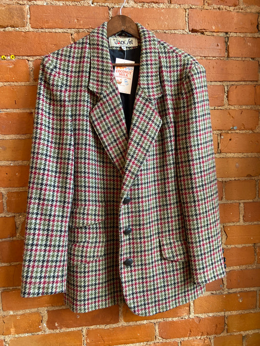 Houndstooth Tweed Blazer