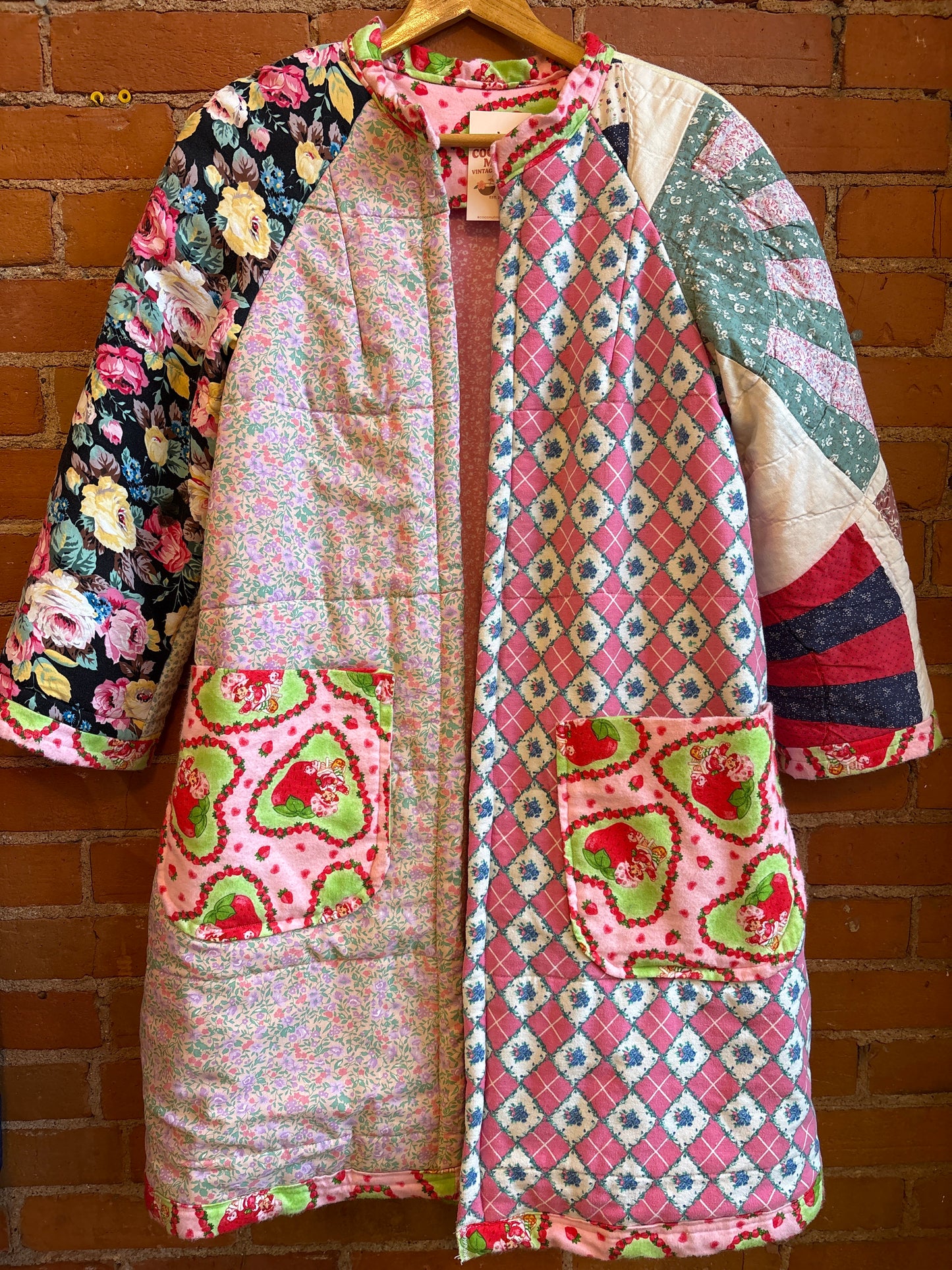 Handmade Strawberry Shortcake Maxi Coat