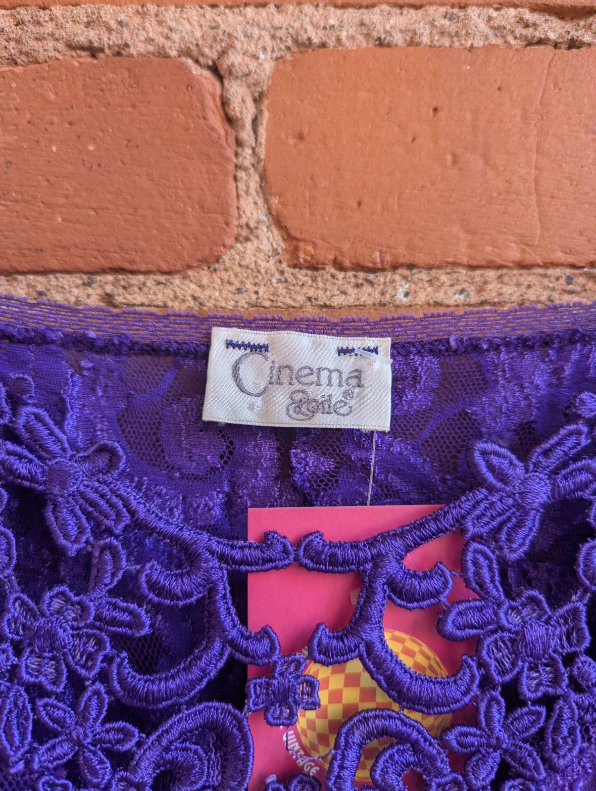 1990s Cinema Etoile Purple Lace Slip