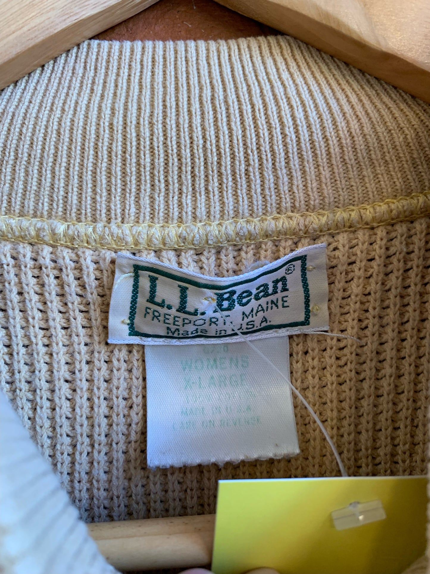1980s L.L. Bean Cotton Dijon Sweater