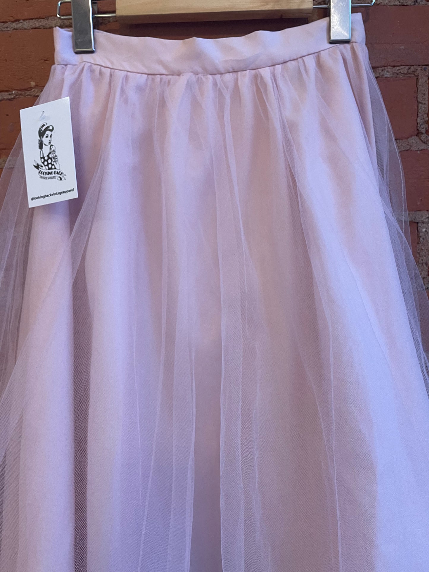 Baby Pink Layered Tulle Maxi Skirt *As is