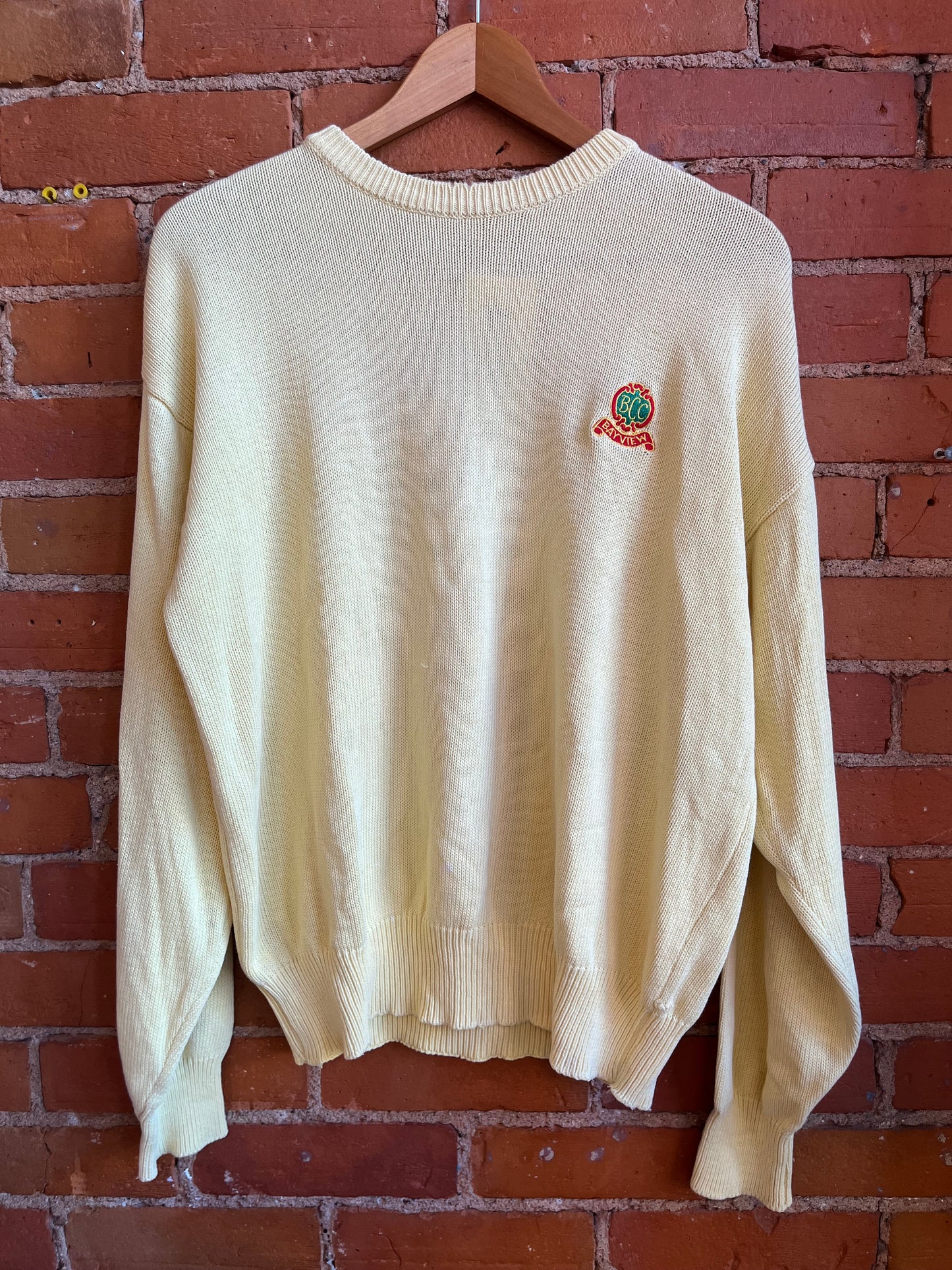 Light yellow Bayview Varsity Sweater