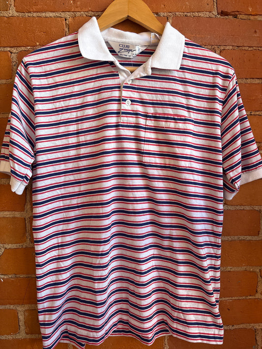 Red White & Blue Striped Polo