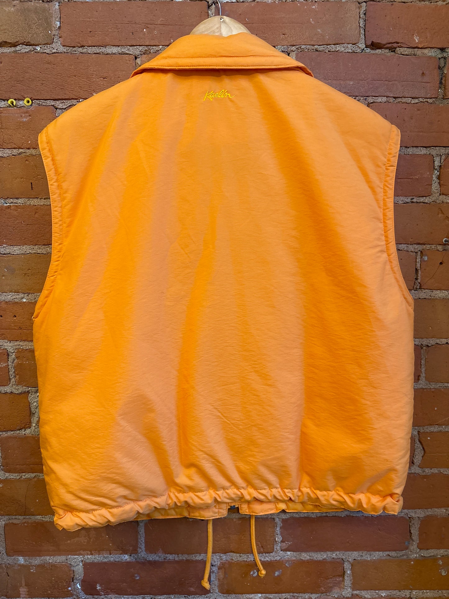 Kaelin Orange Embroidered Vest