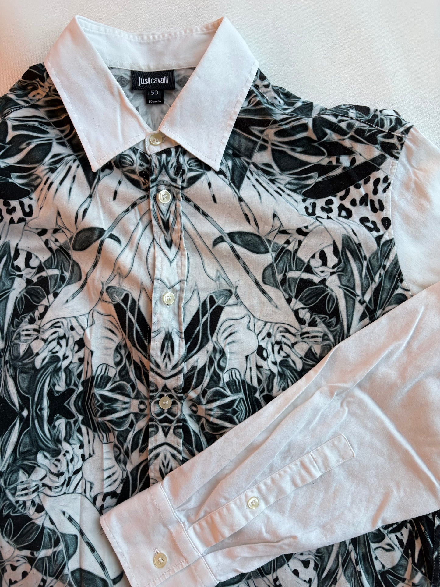 Just Cavalli Abstract Print Button-Up