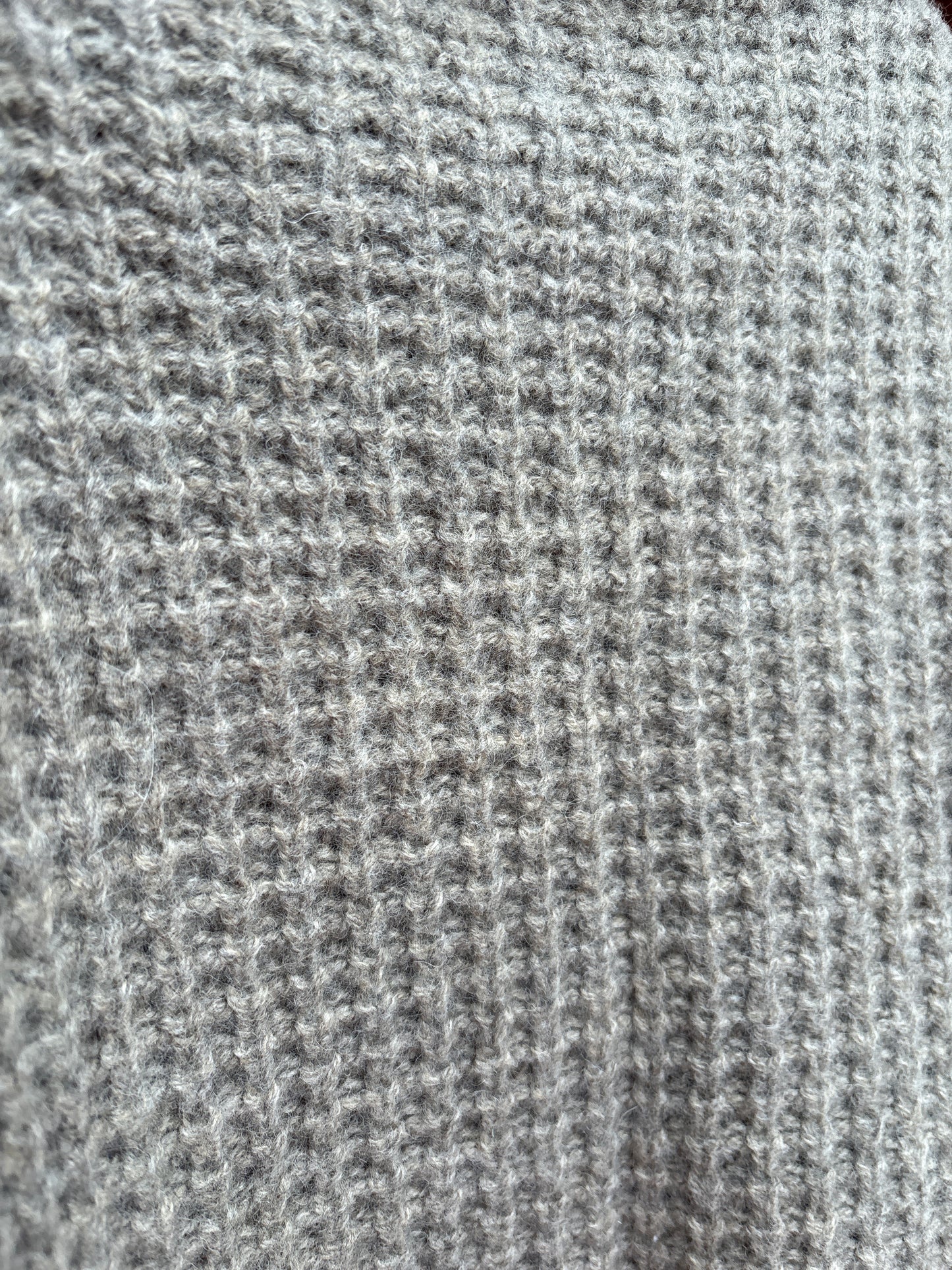 Jacob Neutral Waffle Knit Sweater