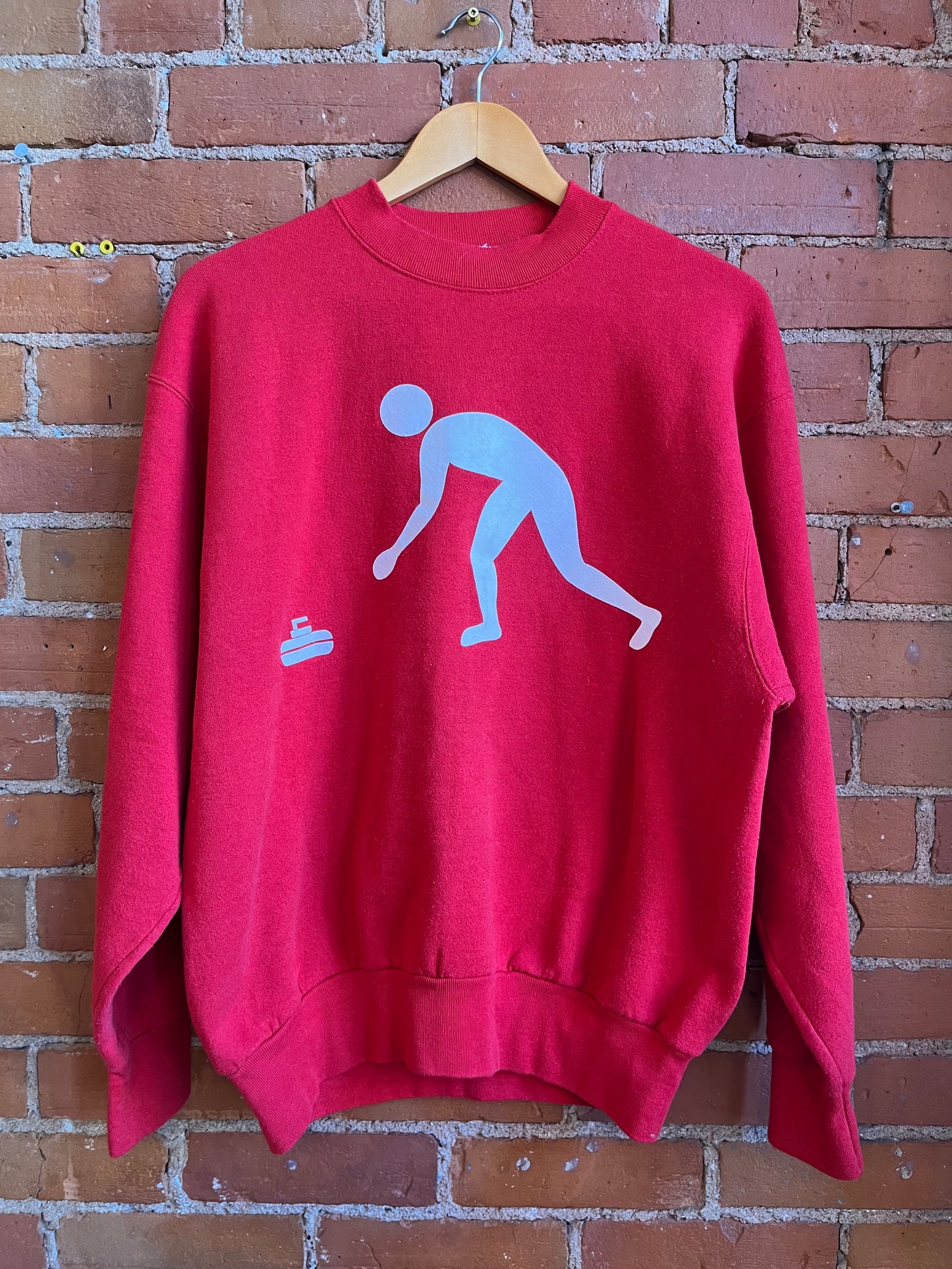 Curling Graphic Crewneck Sweater