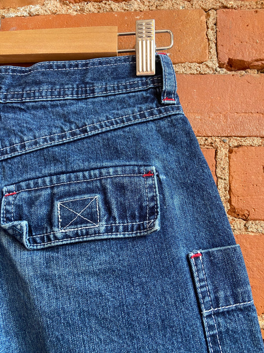 1990s Brody Dark Wash Denim Cargo Shorts