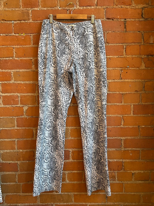 Y2K B&W Snakeskin Pants