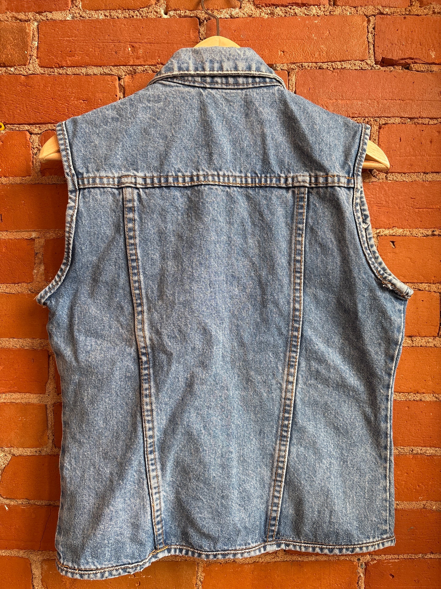 Zip Up Denim Vest