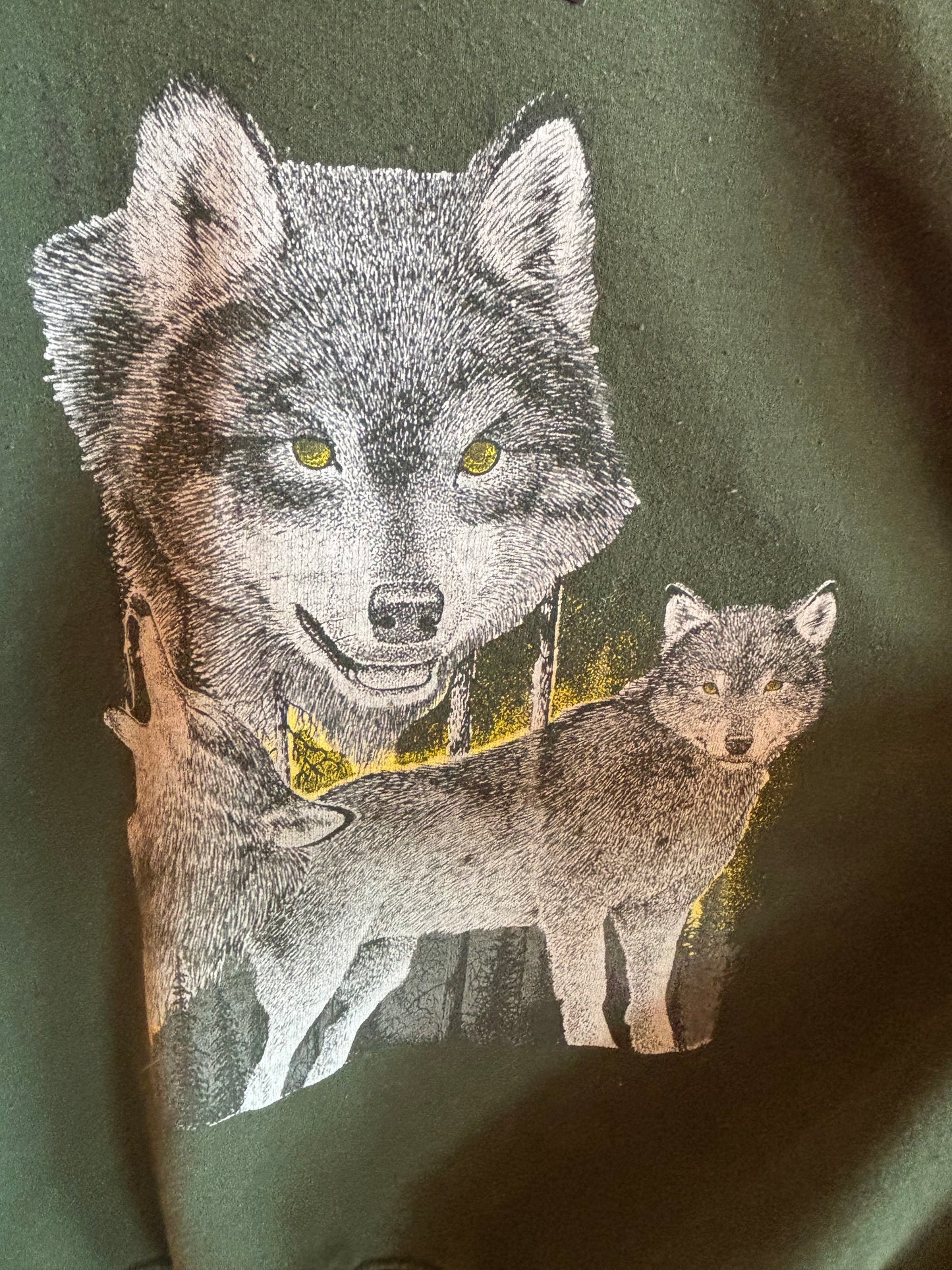 Wolf Graphic Forest Green Sweatshirt