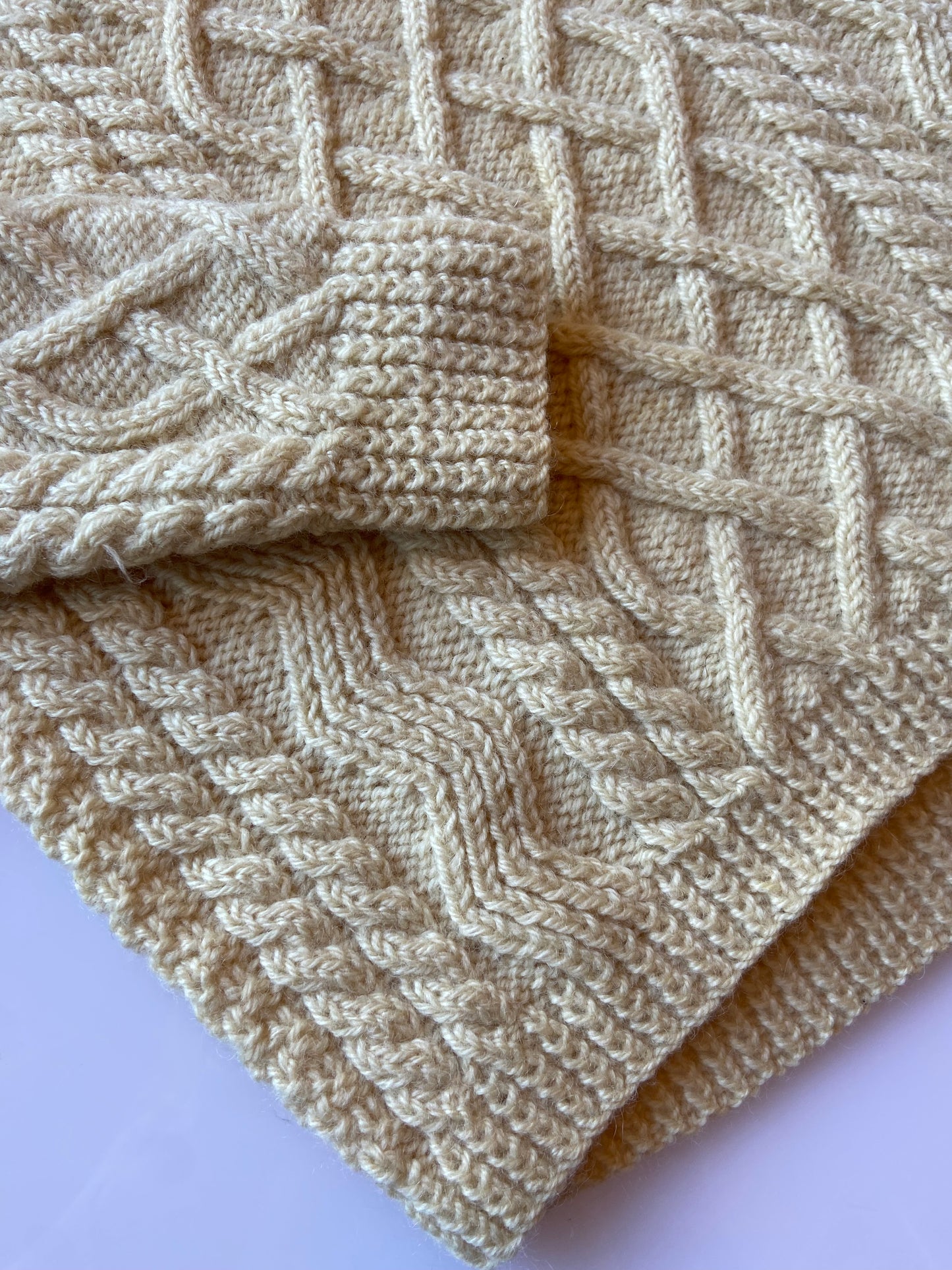 Cream Cable Knit Wool Sweater