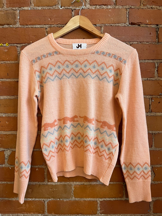 70’s Wild Cat Wool Blend Sweater