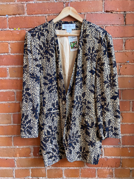 Jones New York Batik Pattern Blazer