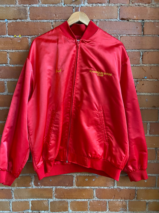 Shriners Red Satin Crew Jacket