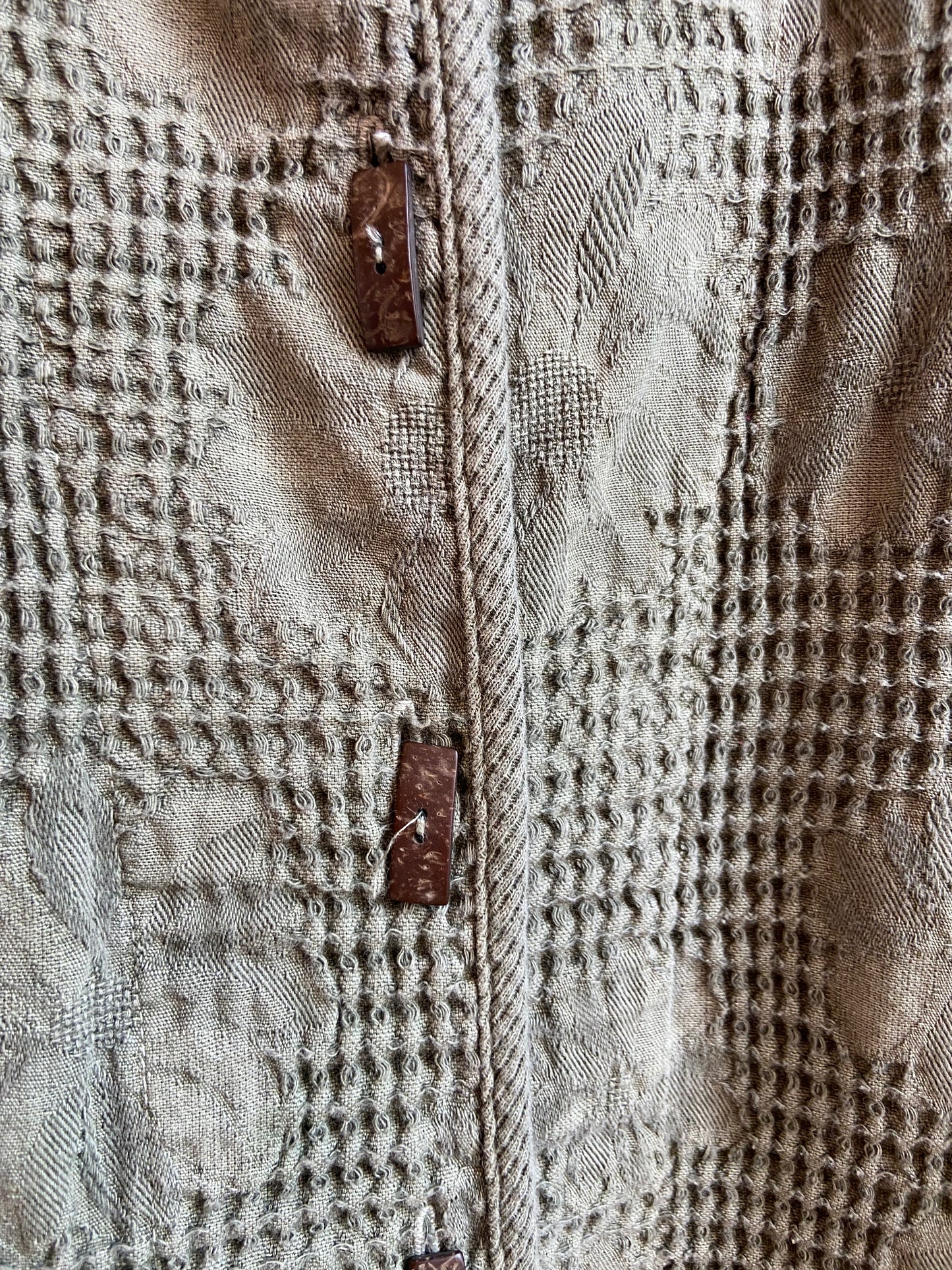 Focus Button Up Vest Dusty Green