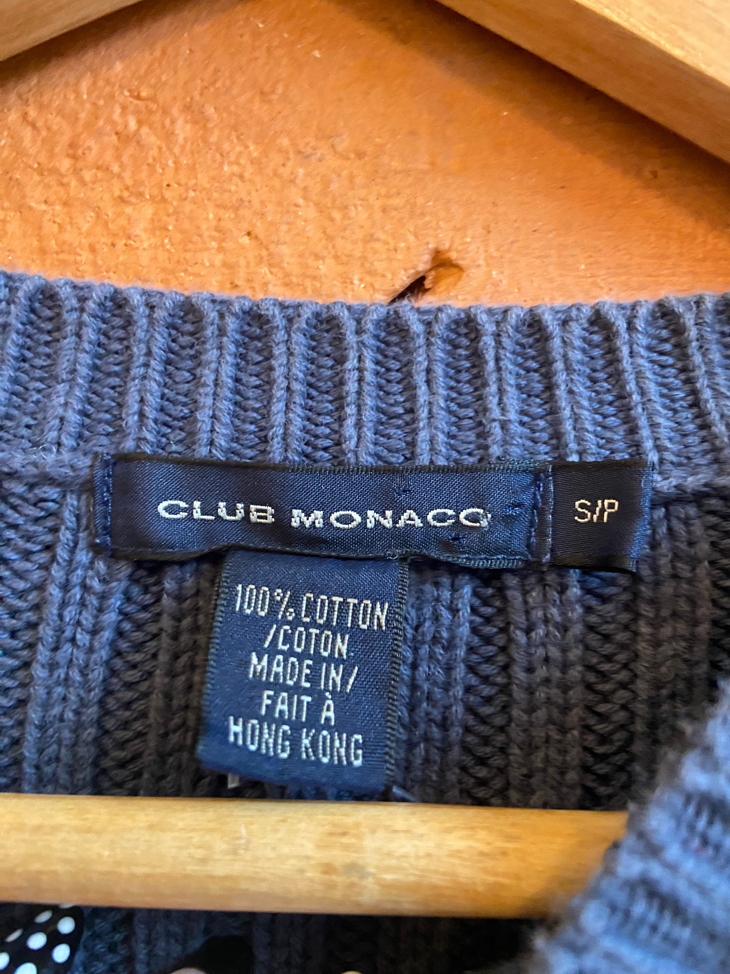 90's Club Monaco Cotton Ribbed Sweater