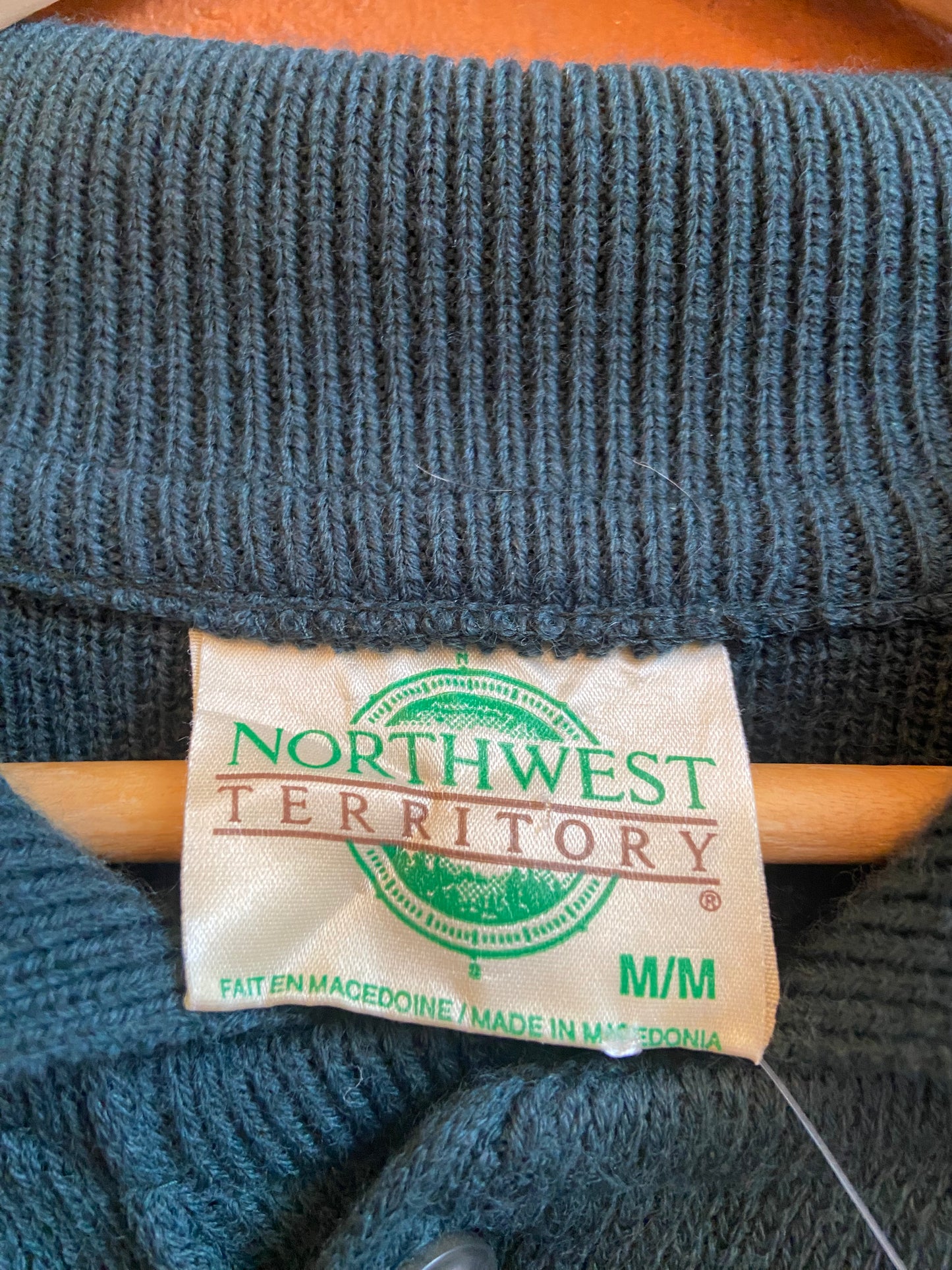 Forest Green Collared Acrylic Sweater