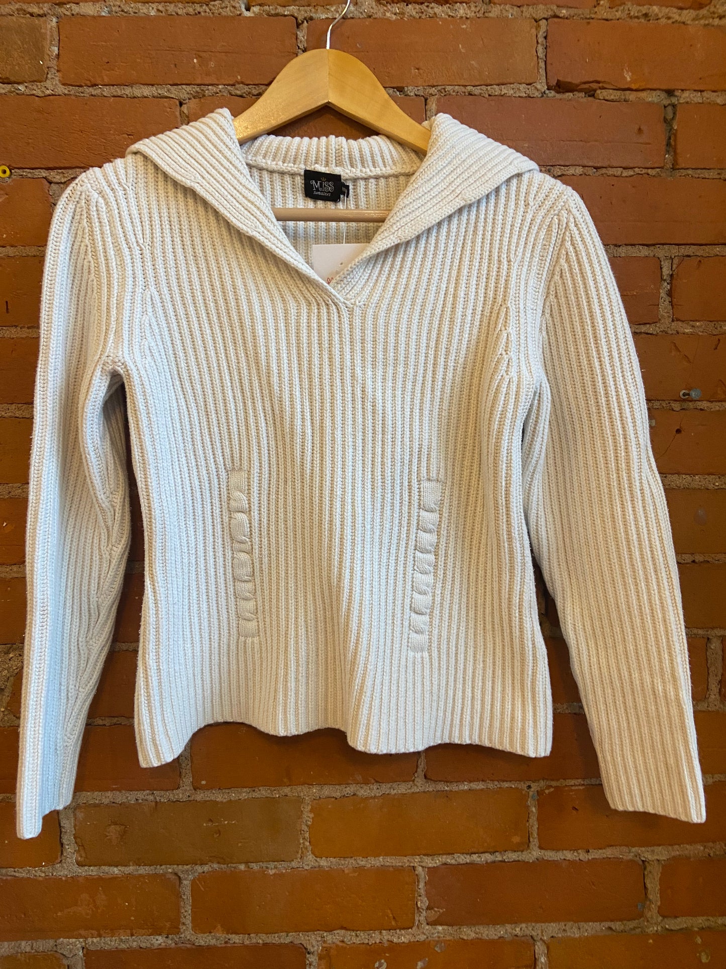 Off-White Collared Cotton Sweater
