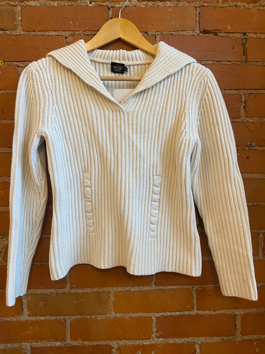 Off-White Collared Cotton Sweater
