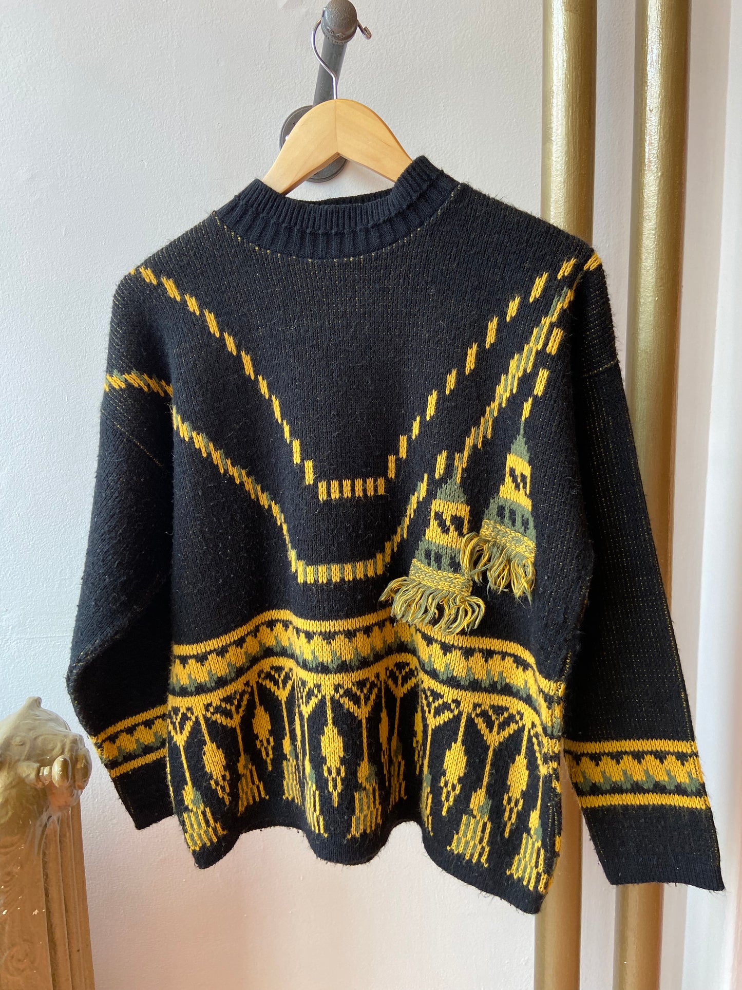 Black & Yellow Acrylic Sweater