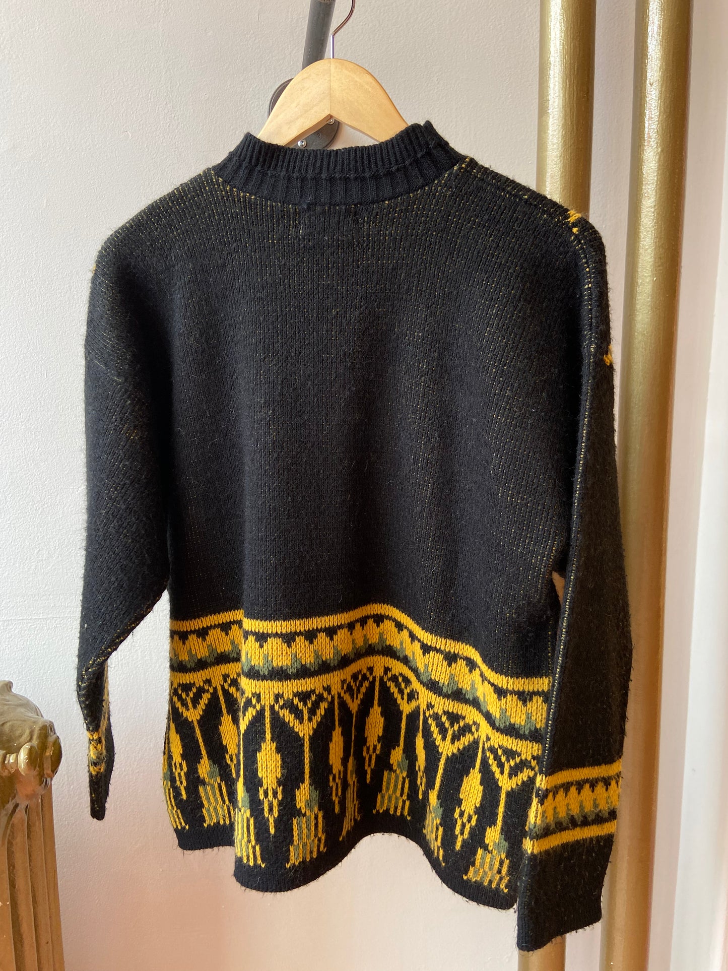 Black & Yellow Acrylic Sweater