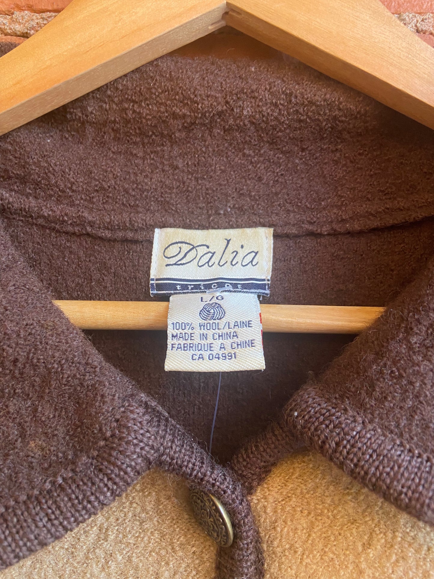 Brown Wool Embroidered Mountain Skiing Sweater