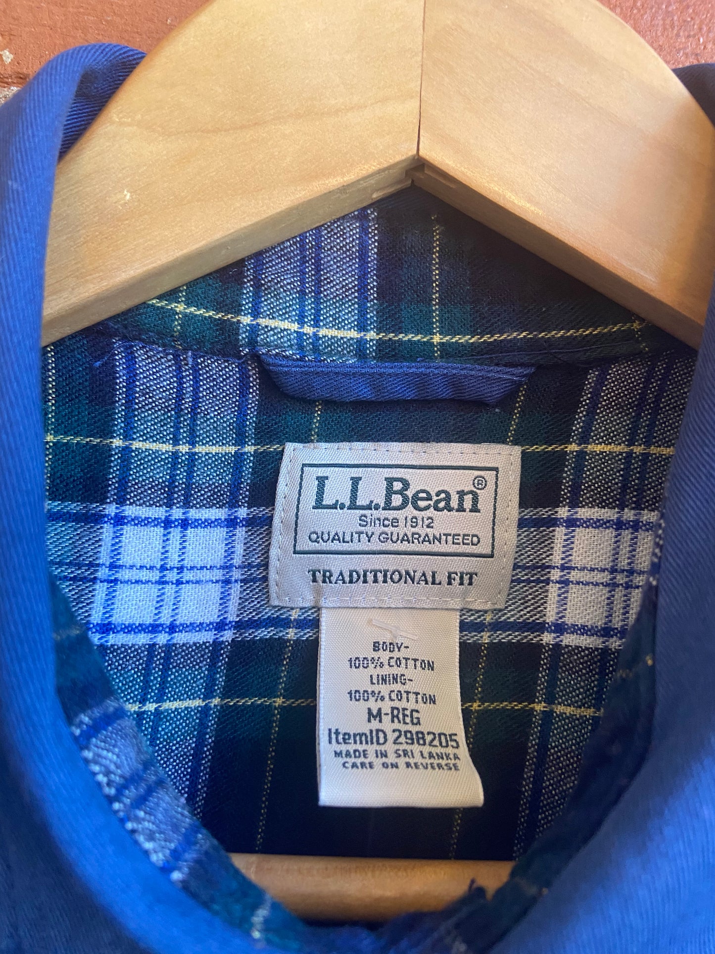 Navy LL Bean Button Up Work Shirt
