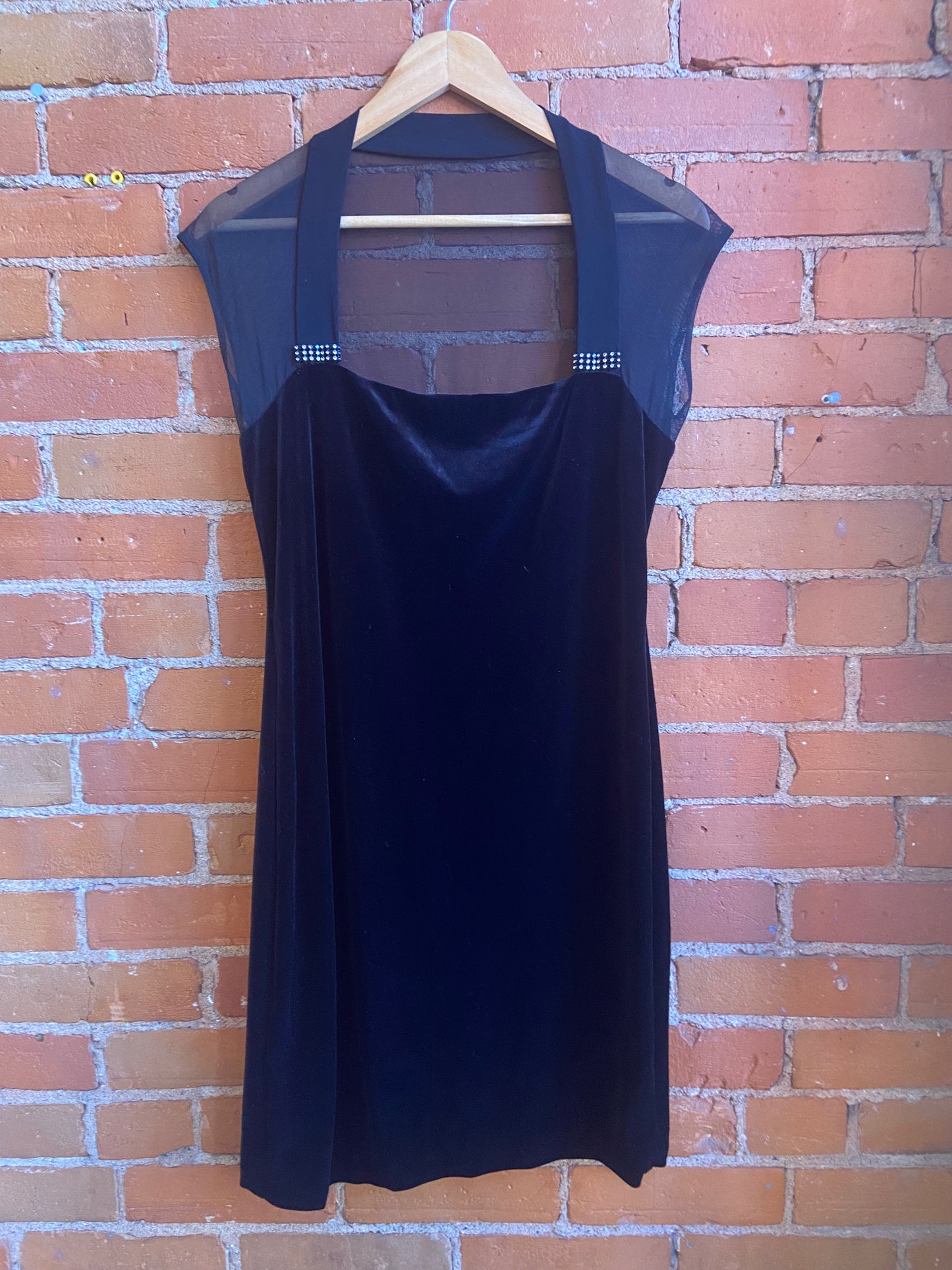 90’s Black Velvet Dress