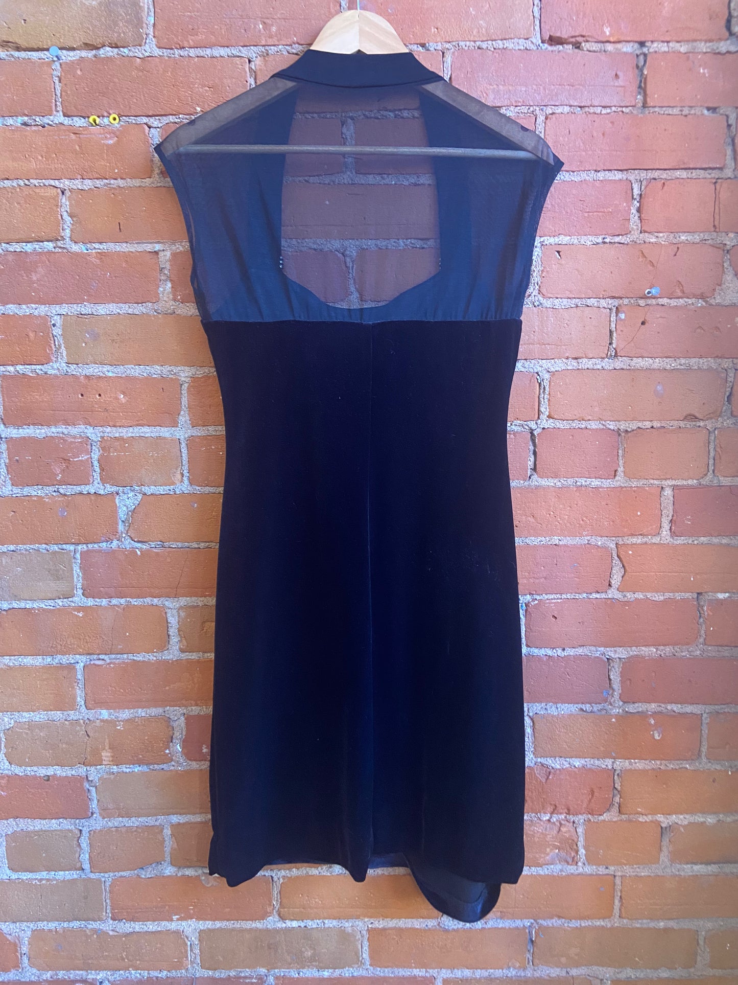 90’s Black Velvet Dress