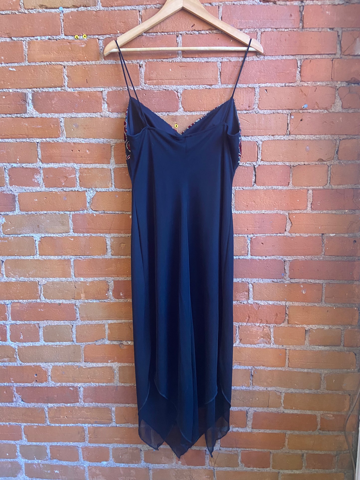 90’s Black Sparkly Print Dress