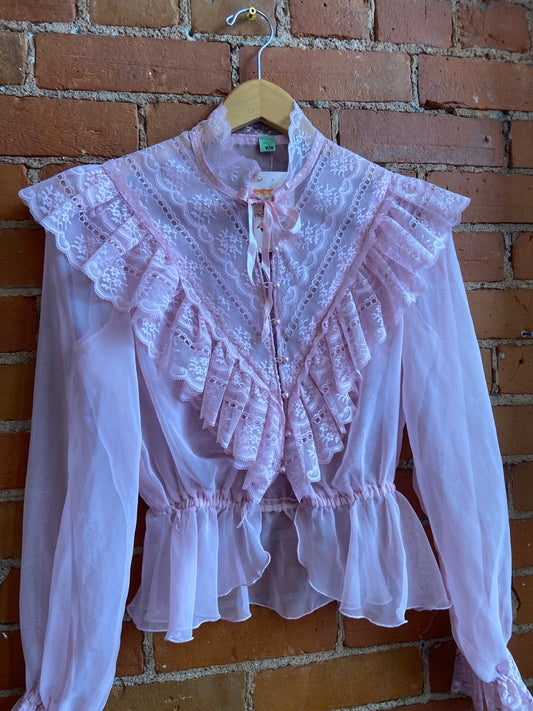 Handmade 50s Frilly Blouse