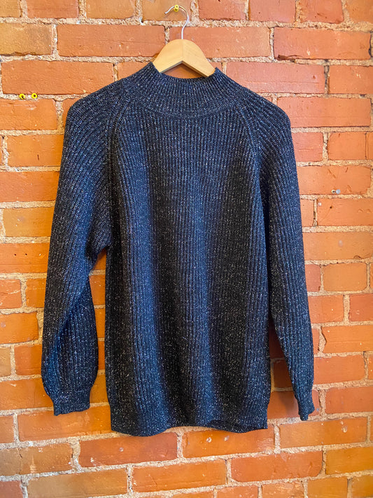 Sparkle Knit Mock Turtleneck