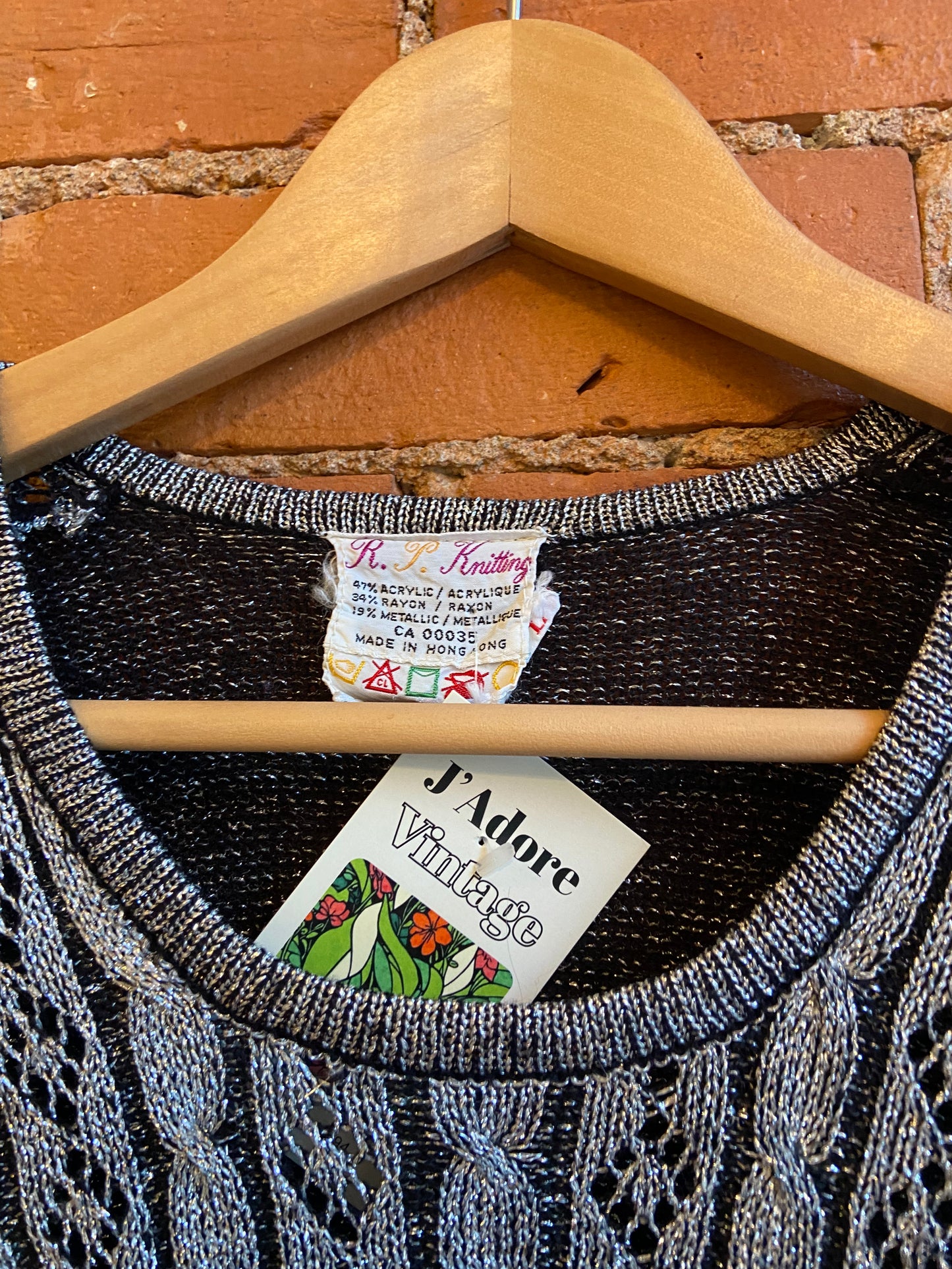 Sliver Metallic Scoop Neck Knit