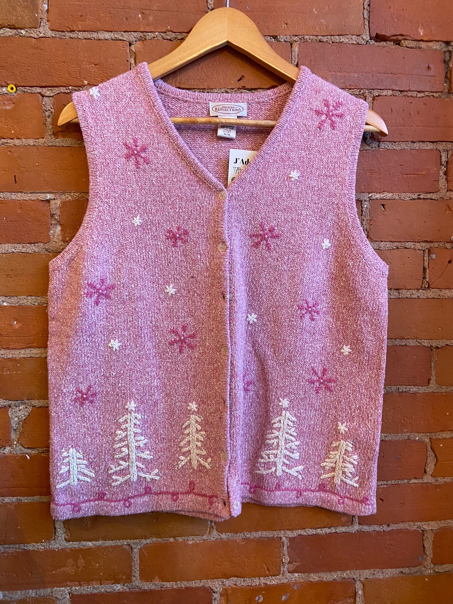 Northern Reflections Pink Snowflake Vest