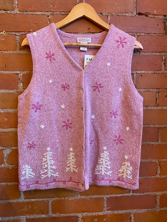 Northern Reflections Pink Snowflake Vest