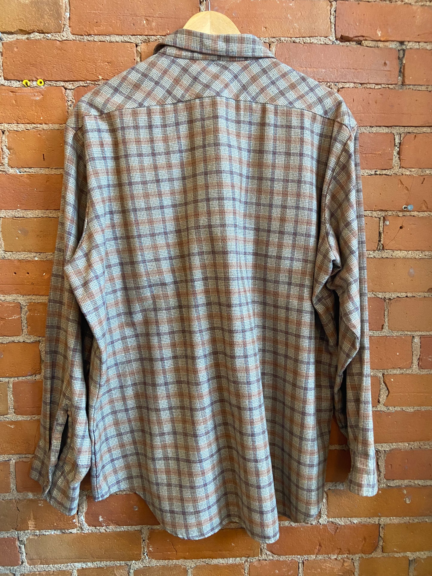 Light Brown Plaid Button-Up