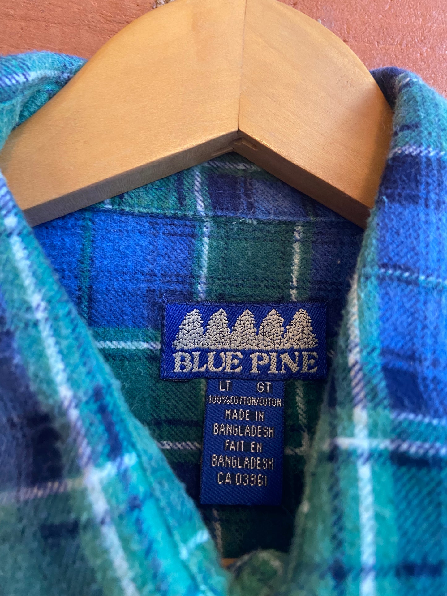 Blue & Green Plaid Flannel Button-Up