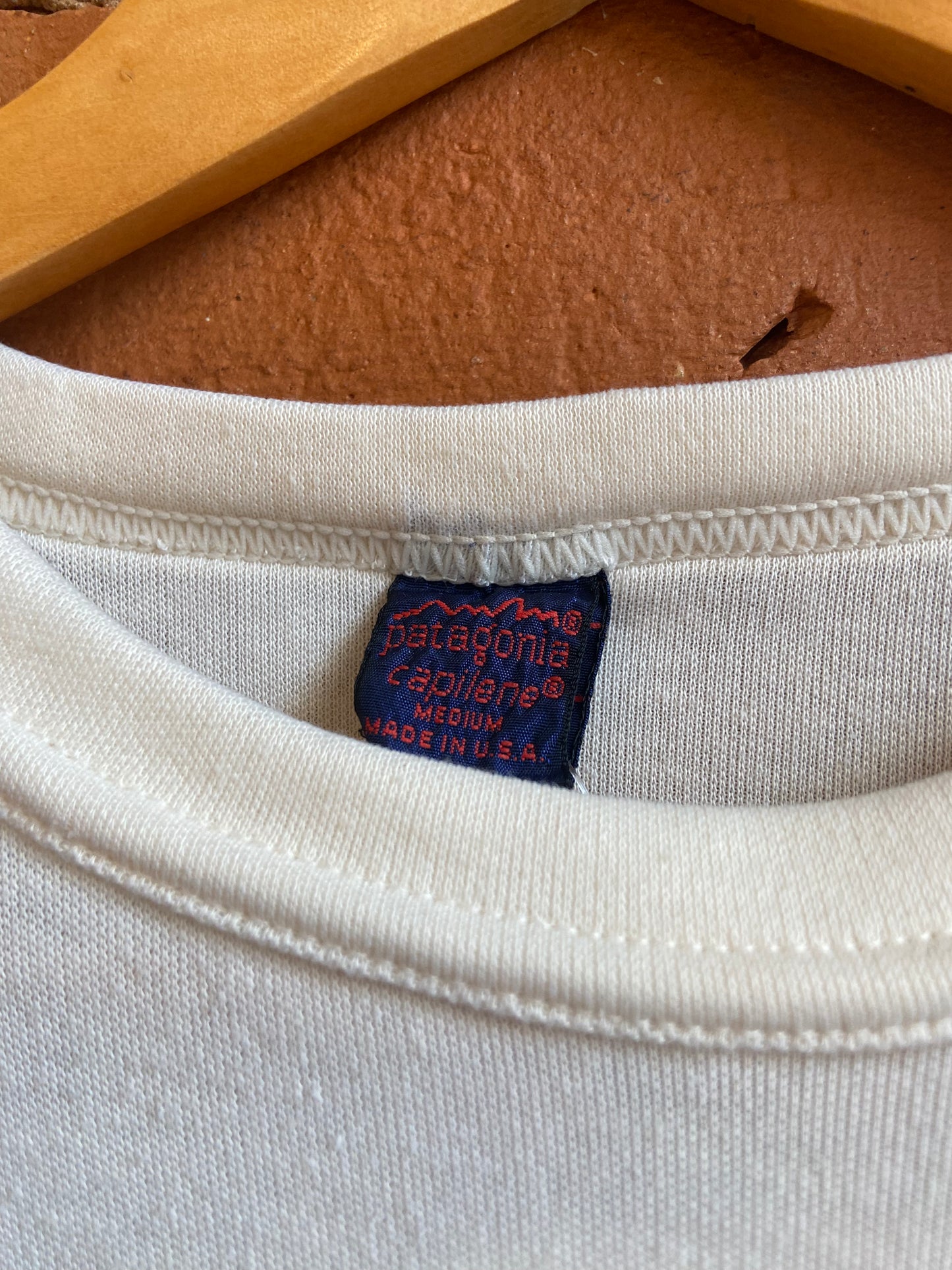 Patagonia White Long Sleeve Base Layer