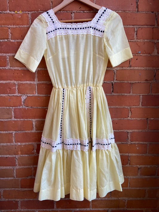 60s Butter Yellow Dress