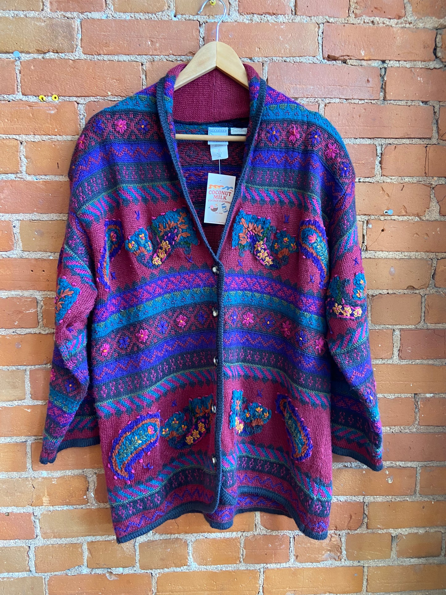 Hand Embroidered Blazer Sweater